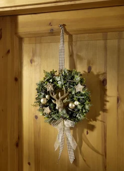 Gestecke & Kränze>Buchsbaumkranz GRÜN-GOLD