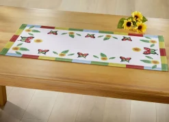 Heimtextilien></noscript>Bunte Tisch- und Raumdekoration WEISS-BUNT