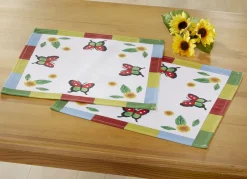 Heimtextilien></noscript>Bunte Tisch- und Raumdekoration WEISS-BUNT