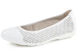 CAPRICE Schuhe|Damenschuhe>, sommerliche Damen-Ballerinas, Weite G, mit Gummizug
