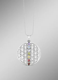 Damen-Edelsteinschmuck>Chakra Anhänger aus Silber mit Edelsteinen