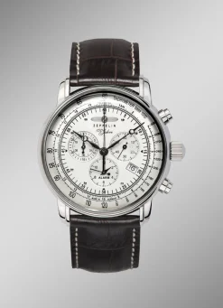 ZEPPELIN Herrenuhren>Chronograph mit Lederband