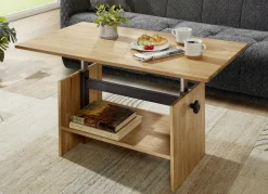 Möbel></noscript>Couchtisch aus massivem, geöltem nholz EICHE