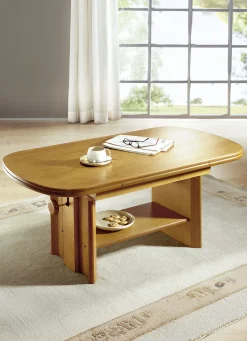 Möbel>Couchtisch, ausziehbar und höhenverstellbar EICHE RUSTIKAL