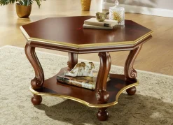 Möbel>Couchtisch mit Verzierungen aus echtem Blattgold