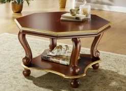 Möbel>Couchtisch mit Verzierungen aus echtem Blattgold