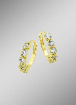 Damen-Edelsteinschmuck>Creolen mit Blautopas