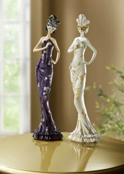 Dekoration>Dame mit Maske aus Polyresin