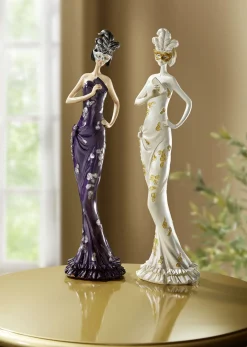 Dekoration>Dame mit Maske aus Polyresin