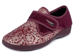 AEROSOFT Schuhe & Einlagen|Damenschuhe>Damen Klett-Halbschuh im Blüten-Design