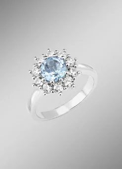 Damen-Zirkoniaschmuck|Damen-Edelsteinschmuck>Damenring im Blumendesign