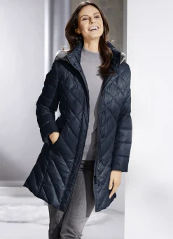 Jacken & Mäntel>Daunen-Kurzmantel mit abnehmbarer Kapuze