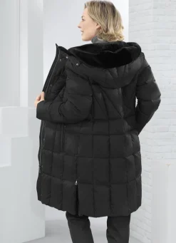 Jacken & Mäntel>Daunen-Kurzmantel mit fester Kapuze