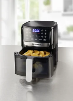 Carrera Elektrische Küchengeräte|Technik>Digitale Heißluft-Fritteuse SCHWARZ