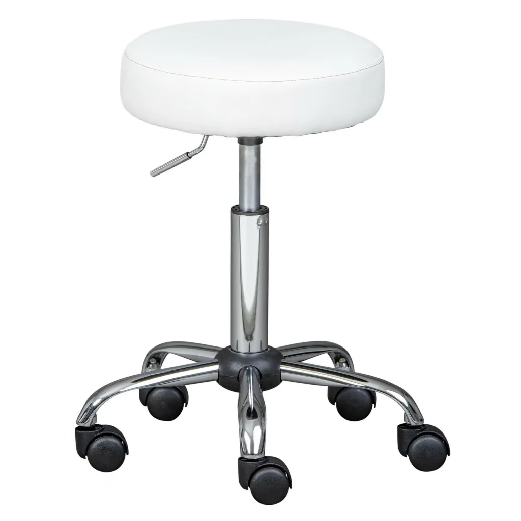 Möbel>Drehhocker mit chromfabenem Gestell