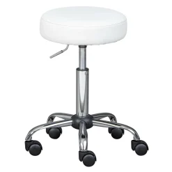 Möbel>Drehhocker mit chromfabenem Gestell