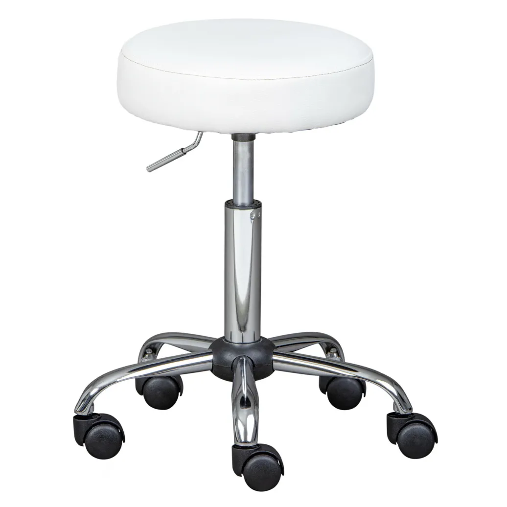 Möbel>Drehhocker mit chromfabenem Gestell