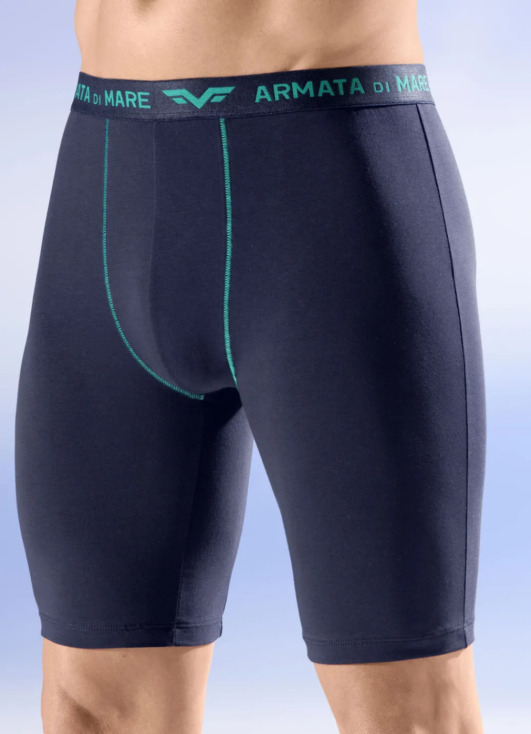 Armata di Mare Herrenwäsche|Wäsche>Dreierpack Longpants mit Elastikbund 3X NAVY