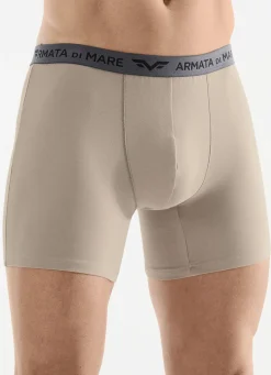 Armata di Mare Wäsche|Herrenwäsche>Dreierpack Pants mit Elastikbund 2X SAND, 1X GRAU