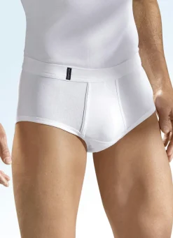 Wäsche|Herrenwäsche>Dreierpack Slips aus Feinripp mit Eingriff, weiß, Bio-Baumwolle WEISS