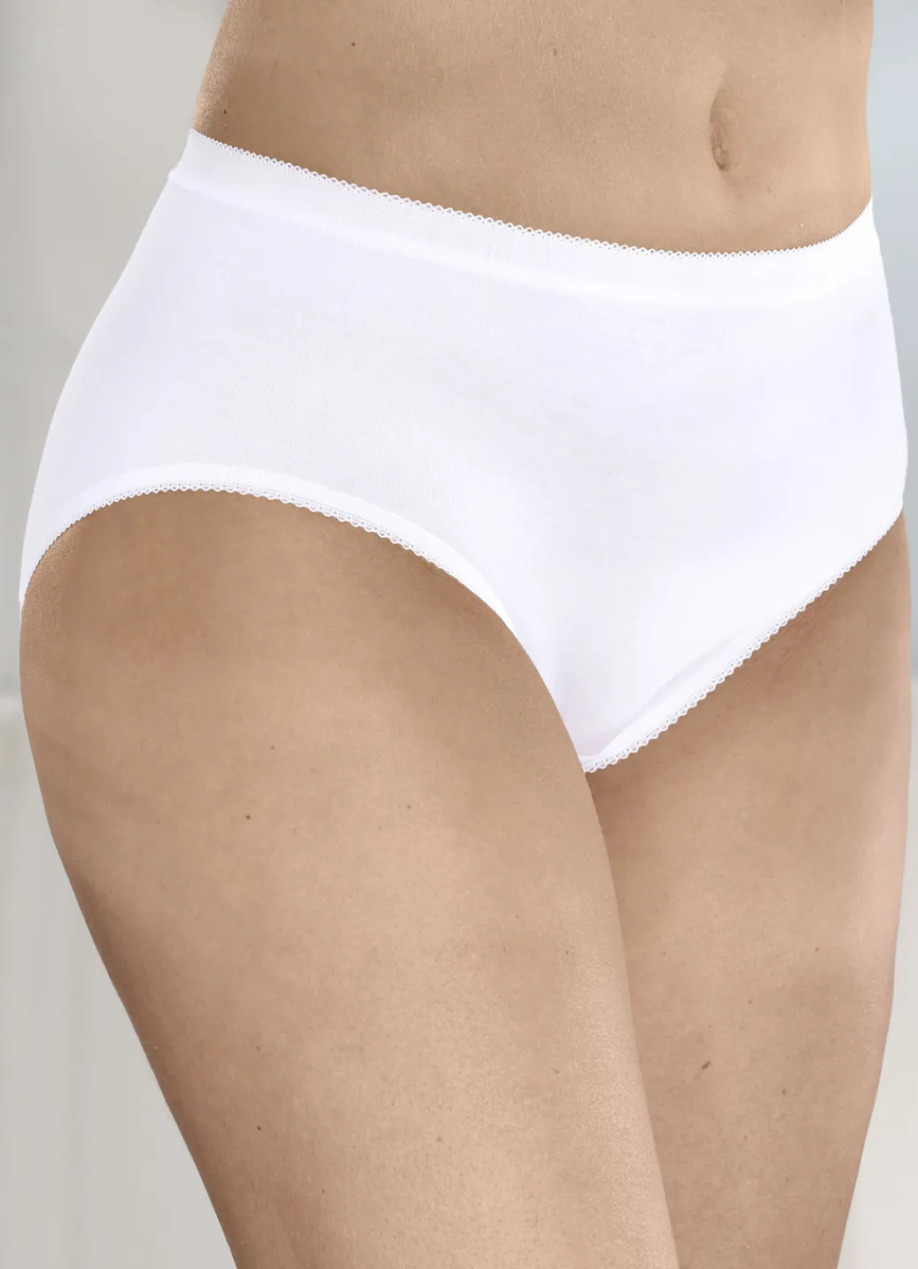 SPEIDEL Damenwäsche|Wäsche>Dreierpack Slips von mit BIO-Baumwolle WEISS