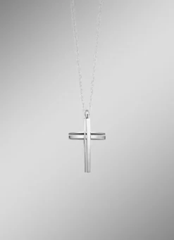 Herren-Modeschmuck>Durchbrochener Kreuz-Anhänger aus Edelstahl