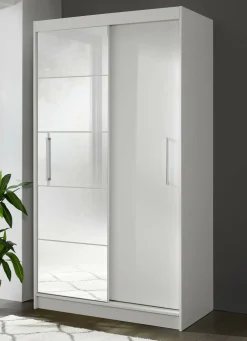 Möbel>Durchdachter Schwebetürenschrank mit Spiegelfront