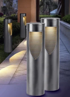 EASYMAXX Gartenbeleuchtung>Bodenleuchten, 2er-Set SCHWARZ