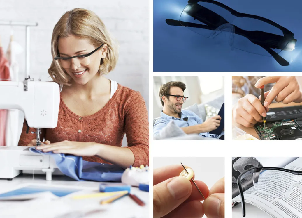 EASYMAXX Beschäftigung|Alltagshilfen>LED-Vergrößerungsbrille SCHWARZ