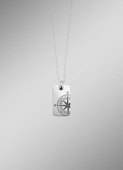 Herren-Modeschmuck>Edelstahl-Anhänger mit Kompassrose