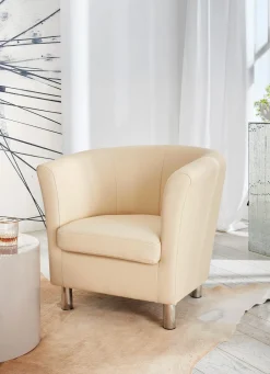 Möbel>Edler Sessel auf stabilem Holzgrundgestell