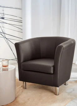 Möbel></noscript>Edler Sessel auf stabilem Holzgrundgestell