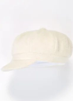 Accessoires>Elegante Damen-Ballonmütze, mit rückwärtigem Elastikeinsatz NATUR