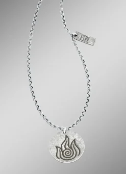Herren-Silberschmuck|Damen-Silberschmuck>Element-Anhänger Feuer mit Kette