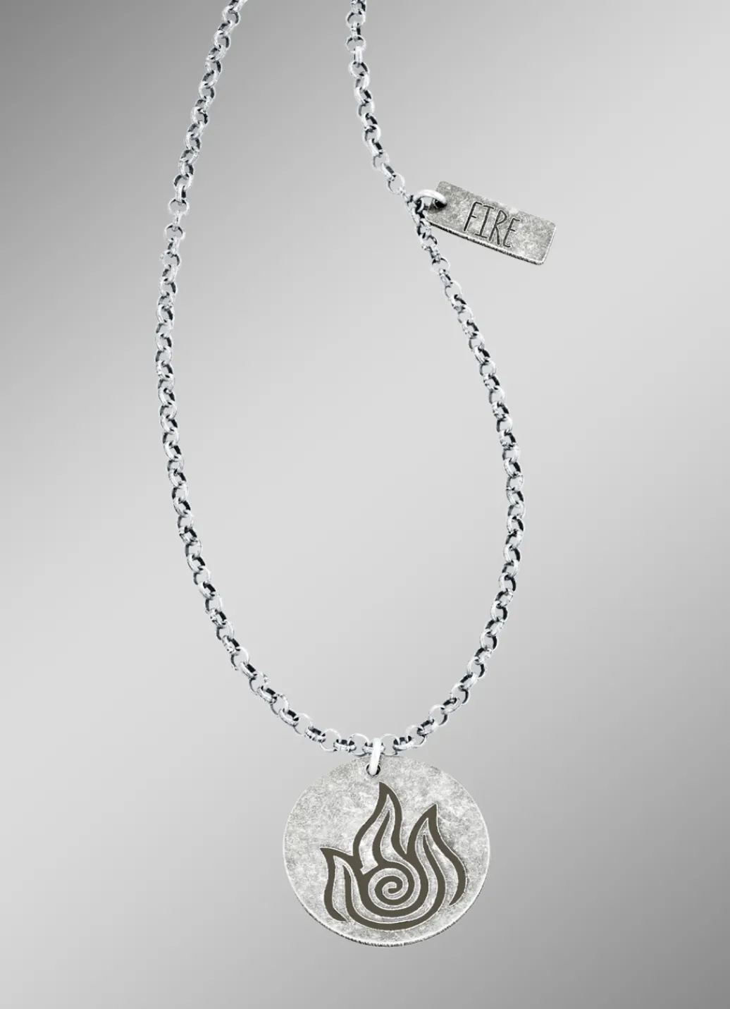 Herren-Silberschmuck|Damen-Silberschmuck>Element-Anhänger Feuer mit Kette