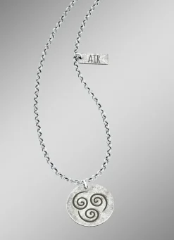Herren-Silberschmuck|Damen-Silberschmuck>Element-Anhänger Luft mit Kette