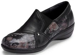 ELENA EDEN Damenschuhe|Schuhe>, bequeme Damen-Slipper, Weite H, mit herausnehmbarem Fußbett SCHWARZ