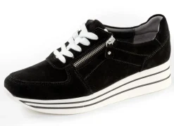ELENA EDEN Damenschuhe|Schuhe>, bequeme Damen-Sneaker, Weite G, mit herausnehmbarem Fußbett SCHWARZ
