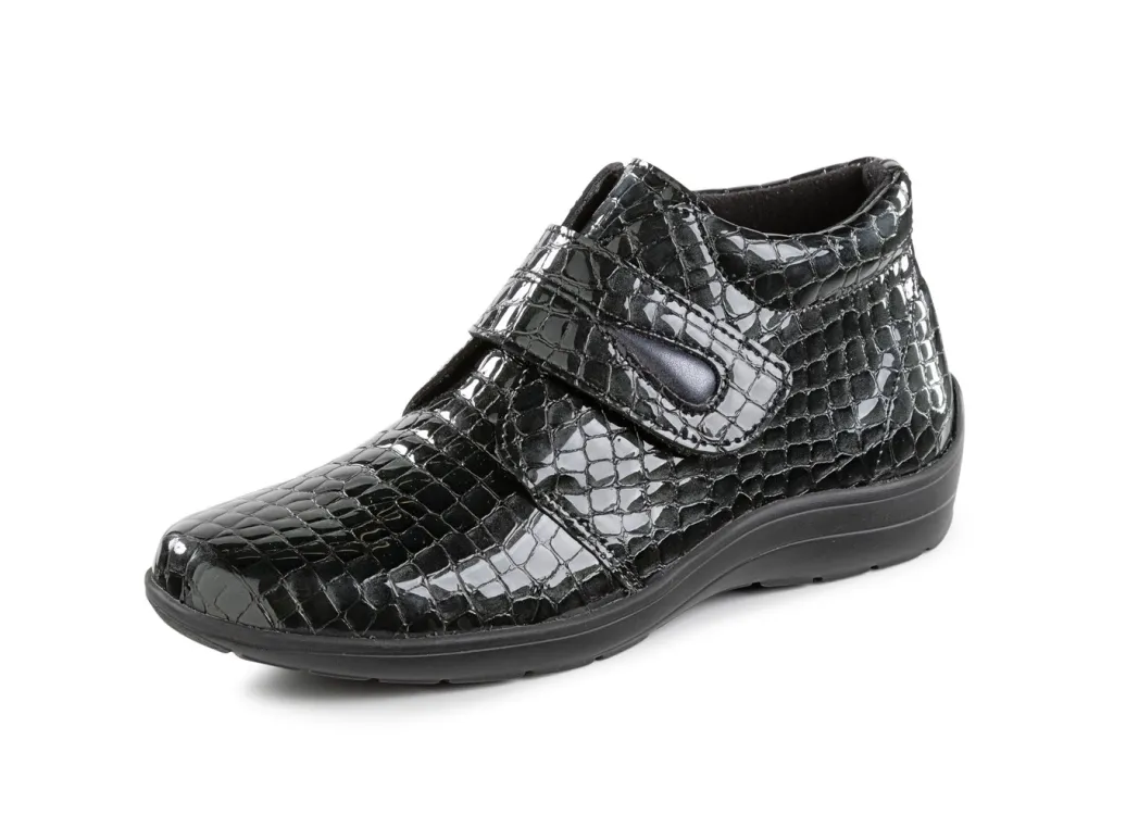 ELENA EDEN Schuhe|Damenschuhe>Bootie mit verstellbarer Klettspange DUNKELGRAU