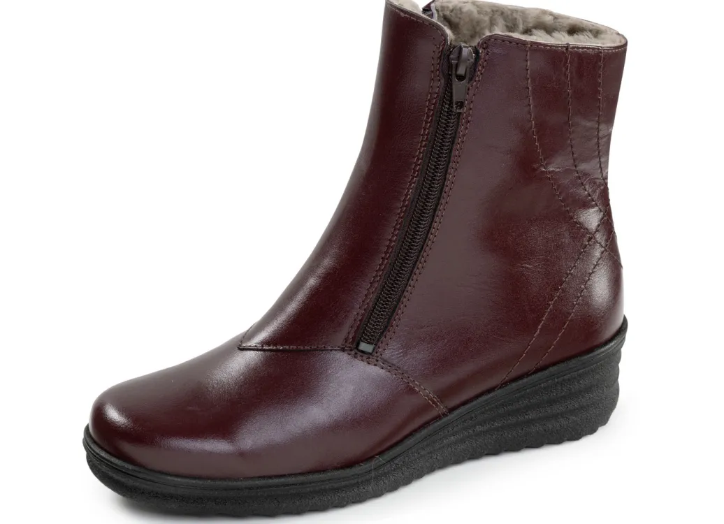 ELENA EDEN Damenschuhe|Schuhe>, gefütterte Damen-Stiefeletten, Winterschuhe, Weite H, mit Lammfell