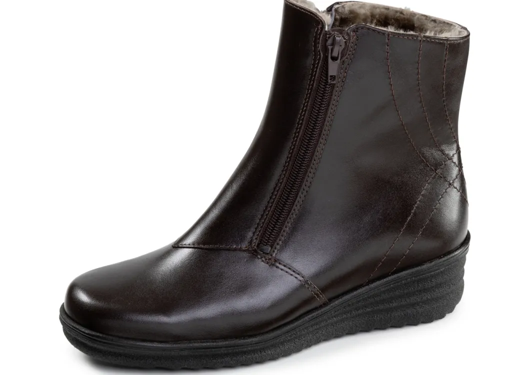 ELENA EDEN Damenschuhe|Schuhe>, gefütterte Damen-Stiefeletten, Winterschuhe, Weite H, mit Lammfell