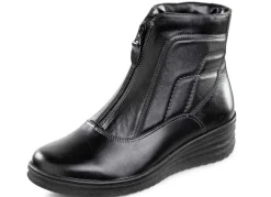 ELENA EDEN Damenschuhe|Schuhe>, gefütterte Damen-Stiefeletten, Winterschuhe, Weite H, mit Lammfell SCHWARZ