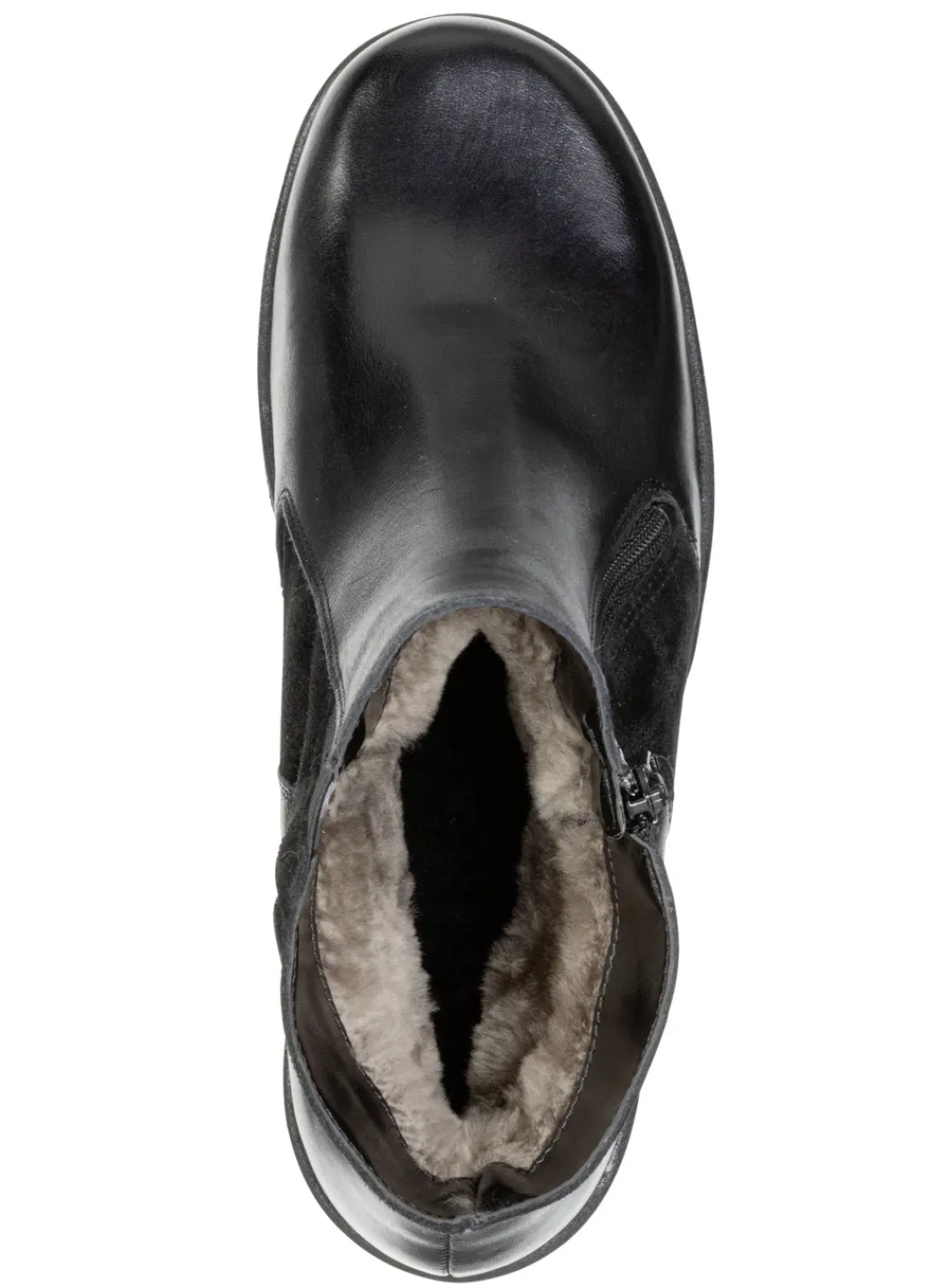 ELENA EDEN Damenschuhe|Schuhe>, gefütterte Damen-Stiefeletten, Winterschuhe, Weite H, mit Lammfell SCHWARZ