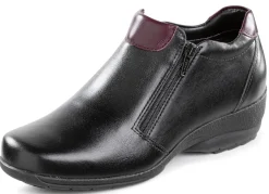 ELENA EDEN Damenschuhe|Schuhe>, gefütterte Damen-Boots, Winterschuhe, Weite H, mit Lammfell SCHWARZ-BORDEAUX