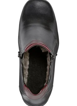 ELENA EDEN Damenschuhe|Schuhe></noscript>, gefütterte Damen-Boots, Winterschuhe, Weite H, mit Lammfell SCHWARZ-BORDEAUX