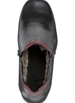 ELENA EDEN Damenschuhe|Schuhe></noscript>, gefütterte Damen-Boots, Winterschuhe, Weite H, mit Lammfell SCHWARZ-BORDEAUX