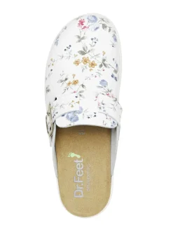 ELENA EDEN Schuhe|Damenschuhe></noscript>, klassische Damen-Clogs, Weite H, mit herausnehmbarem Fußbett WEISS-BUNT