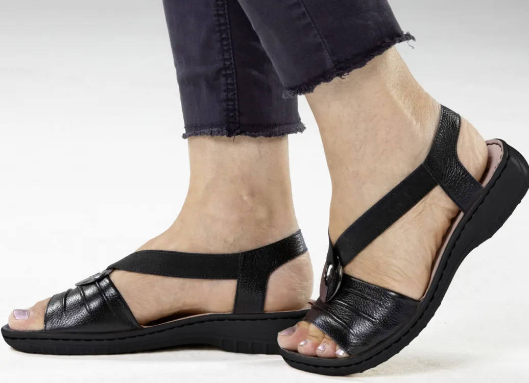 ELENA EDEN Damenschuhe|Schuhe>, leichte Damen-Sandalen, Weite H, mit Elastik-Bandage