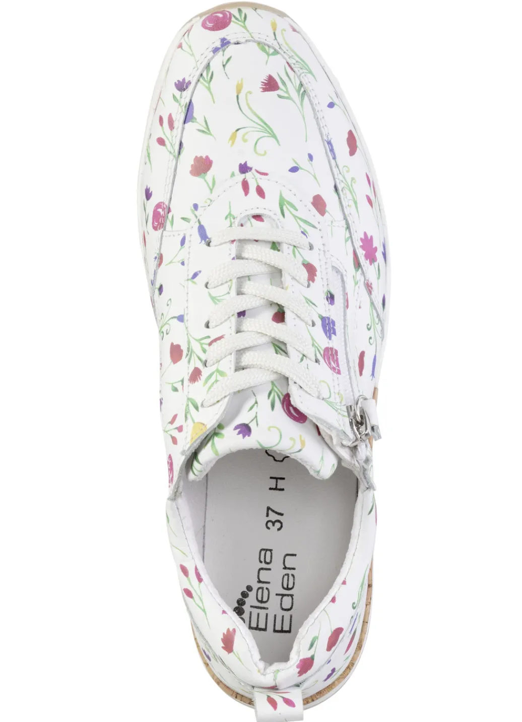 ELENA EDEN Damenschuhe|Schuhe>, modische Damen-Sneaker, Weite H, mit herausnehmbarem Fußbett WEISS-BUNT