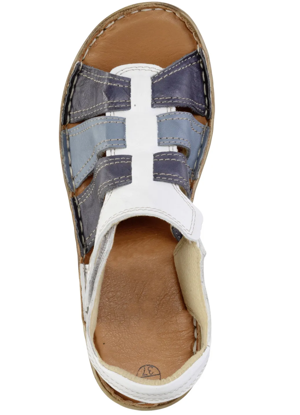 ELENA EDEN Schuhe|Damenschuhe>Sandale aus Nappaleder mit dezenter Knitter-Struktur